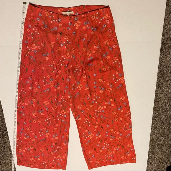 NWT C & V (Chelsea & Violet) Women’s High Rise Floral Wide Leg Pants Sz L - Picture 5 of 9